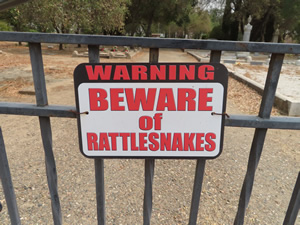 Sign on Cemetery gate in Clements, California.