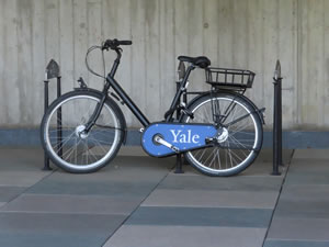 Yale bike at Yale University in New Haven, Connecticut.