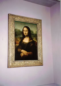 The Mona Lisa at the Louvre museum in Paris, France. 