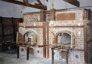 Cremation ovens at Dachau concentration camp in Germany.
