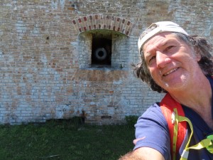 Ted in front of a bunker at Fort Pickens, Florida.