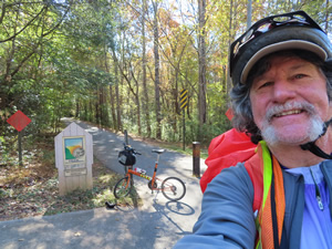 Ted with his bike on the Silver Comet Trail.