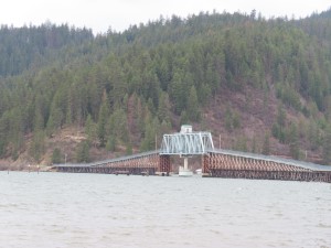 Trail of the Coeur d’Alene Bridge on Lake Chatcolet.