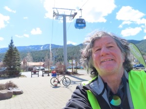 Ted and his bike at Silver Mountain resort near Kellogg, Idaho. 