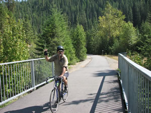 Ted on the trail of Coeur d’Alene.
