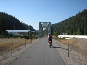 Jay (Ted’s brother) on his bike riding the trail of Coeur d’Alene.