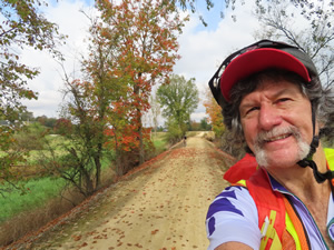 Ted on the Jane Addams trail in Illinois.