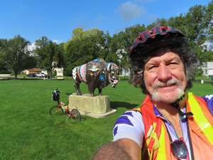 Ted and his bike at Tuhey Park in Muncie, Indiana.