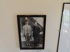 Photo of Wilbur and Orville Wright in the museum at the birthplace of Wilbur Wright.