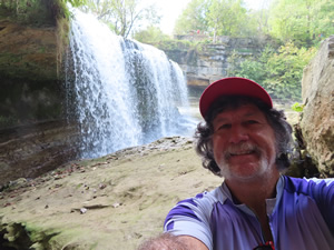 Ted next to Upper Cataract Falls west of Indianapolis, Indiana.