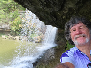 Ted behind Upper Cataract Falls west of Indianapolis, Indiana.