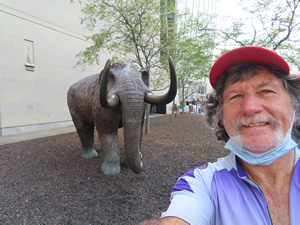 Ted near museum in downtown Indianapolis, Indiana.