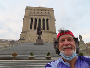 Ted on the steps of Indiana World War Memorial in downtown Indianapolis, Indiana.