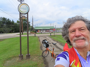 Ted and his Bike on the Louisville loop trail in Kentucky.