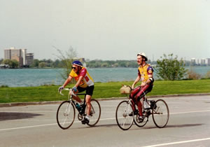 Image from “Detroit Receiving- Wolverines 200” bike ride. - Great bike rider with MS. 