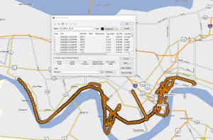 Map of the route I cycled in New Orleans.