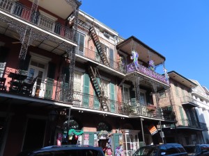 Balconies at French Quarters in New Orleans.