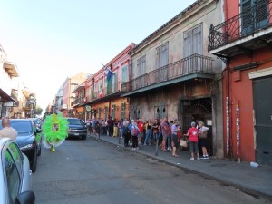 Bergies in front of Preservation Hall in New Orleans.