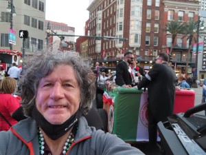 Ted at the Italian-American St. Joseph's Parade at the French Quarter in New Orleans.