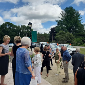 Outside the church of Aunt Shirley’s funeral at St. Robert Bellarmine church in Andover, Massachusetts.