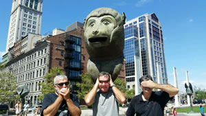 Jay, Greg and Ted Stagnone in Boston, Massachusetts.