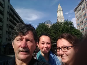 Ted, Caleigh and Natalie in Boston Massachusetts.