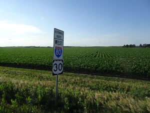 Farmland near highway to Elm Creek, Nebraska.