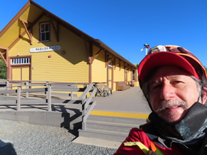 Ted at train station at Nevada State railroad Museum.