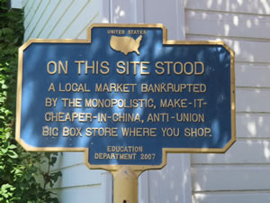 Sign in Woodstock, New York.