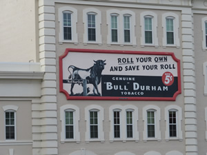 Historic Bull Durham Tobacco advertisement.