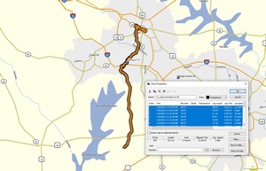 Bike route Ted took near Durham, North Carolina on the American Tabaco Trail.