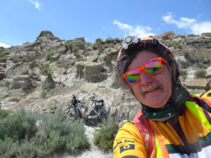 Ted with his bike in Theodore Roosevelt National Park.