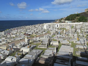 Cemetery near El Morro Fort in Juan, Puerto Rico.