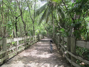 Bike trail near Loiza, Puerto Rico.