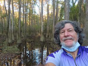 Ted near the boardwalk loop trail at Congaree National Park.
