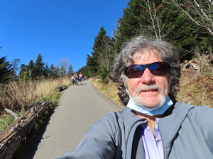 Ted on trial to Clingmans Dome,