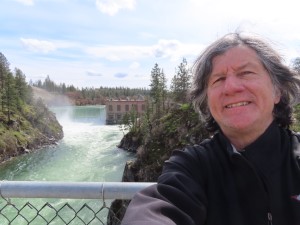 Ted with Nine Mile Dam behind him near Spokane.