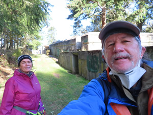 Ted and Marty at Fort Worden Historic area.
