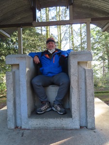 Ted at memorial area at Fort Worden Historic area.