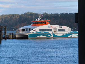 Fast ferry from Bremerton to Seattle.