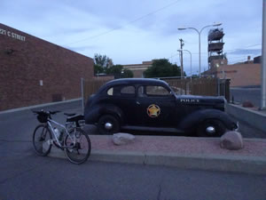 Old police car in Rock Springs, Wyoming.