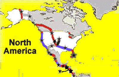 North America image map