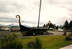 Viking boat in parking lot at Petersburg, Alaska 