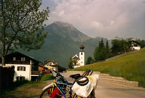 Ted's bike in the German Alps