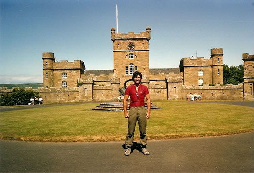 Ted in front of Culzean castle, Scotland.