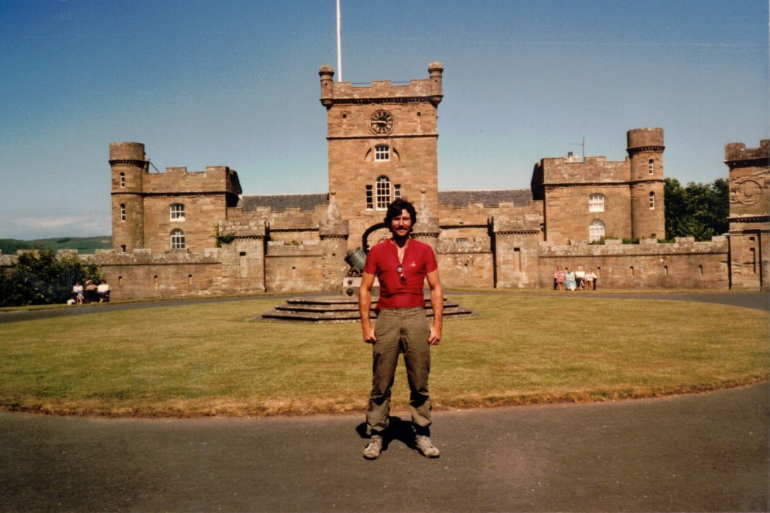 Ted in front of Culzean castle, Scotland.