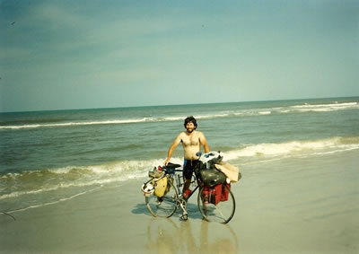 Ted at the Atlantic Ocean, Neptune Beach, Florida.