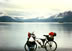 Ted's bike with Gulf of Alaska at Valdez, Alaska in the background. 