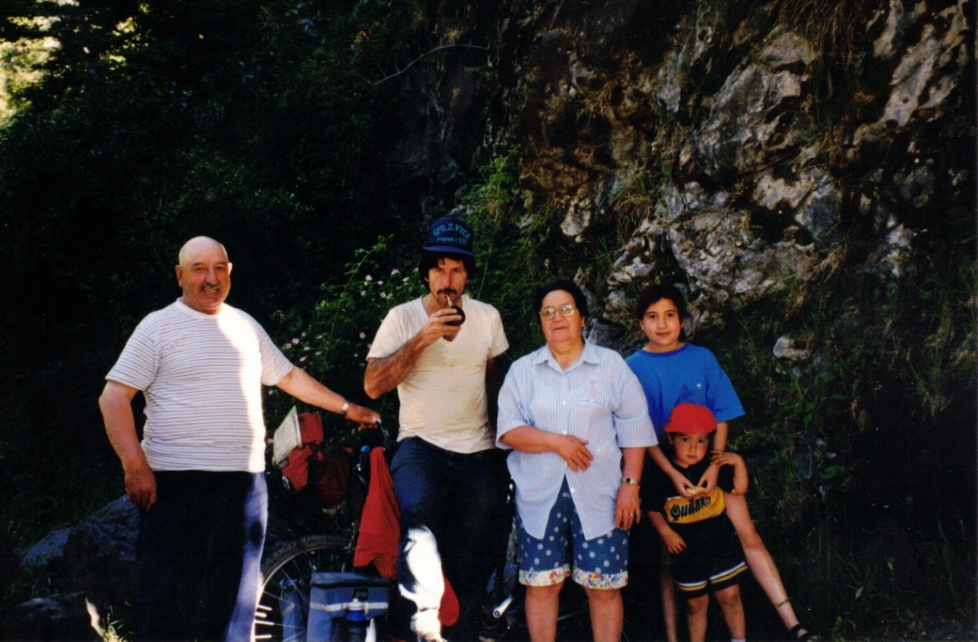 Ted sharing the local social tea, Yerba mate, with a local family.