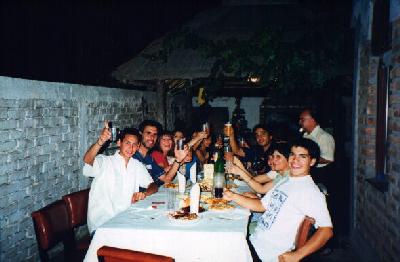 A picture Ted took of Christmas Eve dinner with the Rodriguz family.